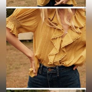 Doen Henri blouse in wheat
